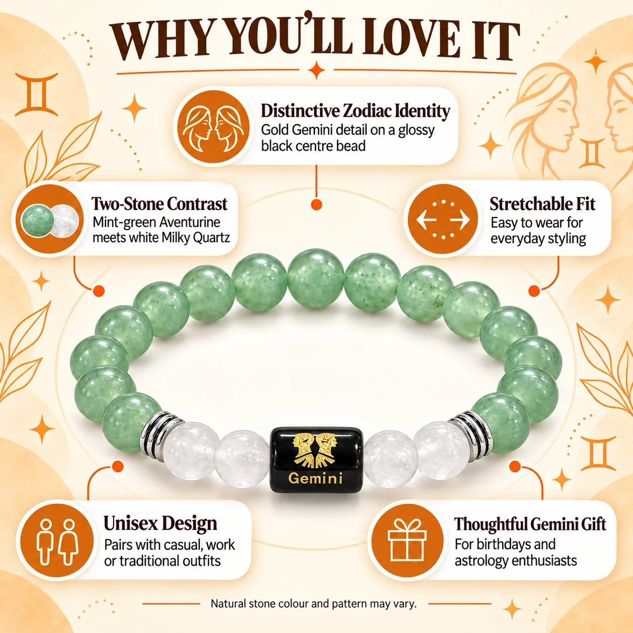 Gemini (Mithun Rashi) Zodiac Bracelet — buy online at Digveda