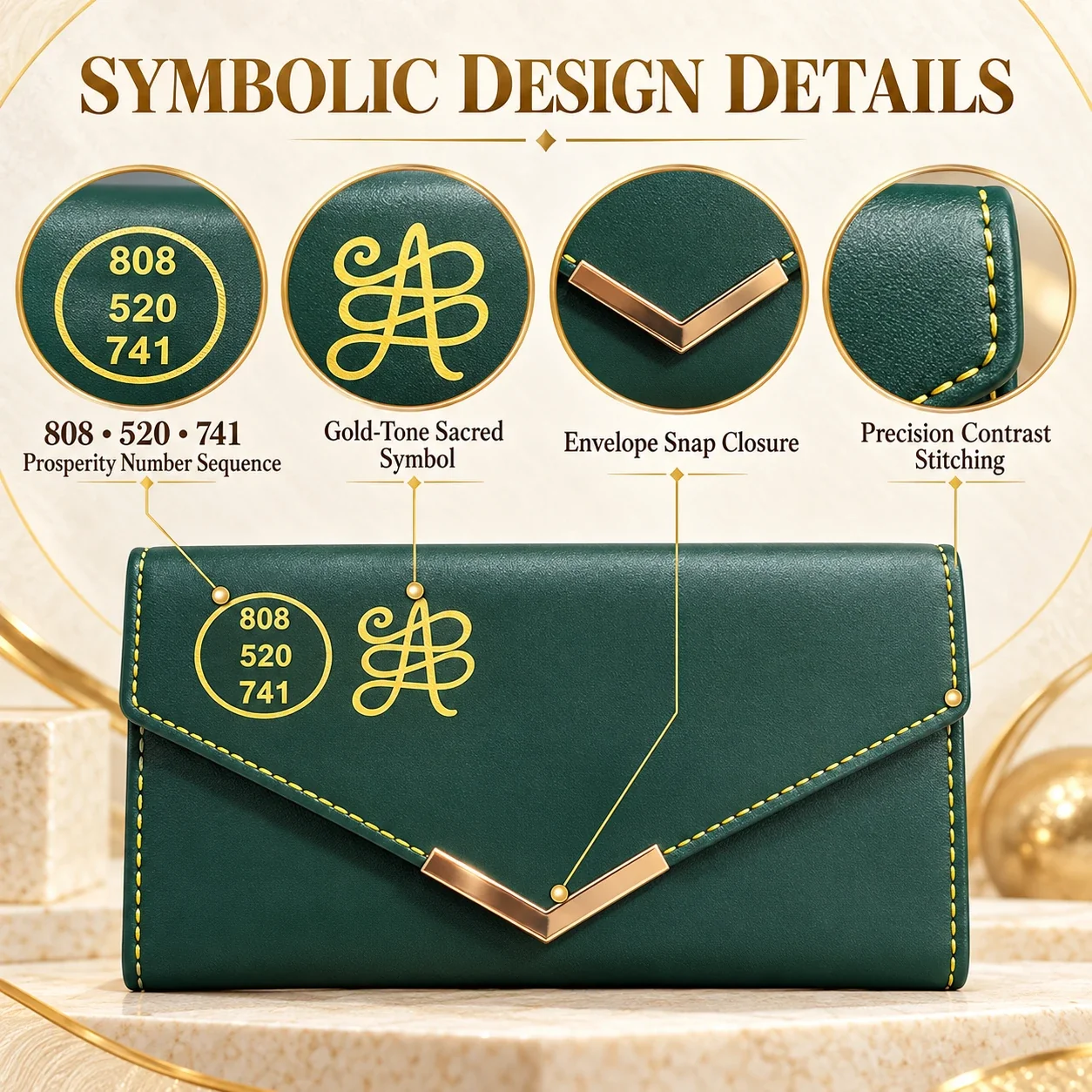 Women’s Green Vastu Prosperity Wallet — buy online at Digveda