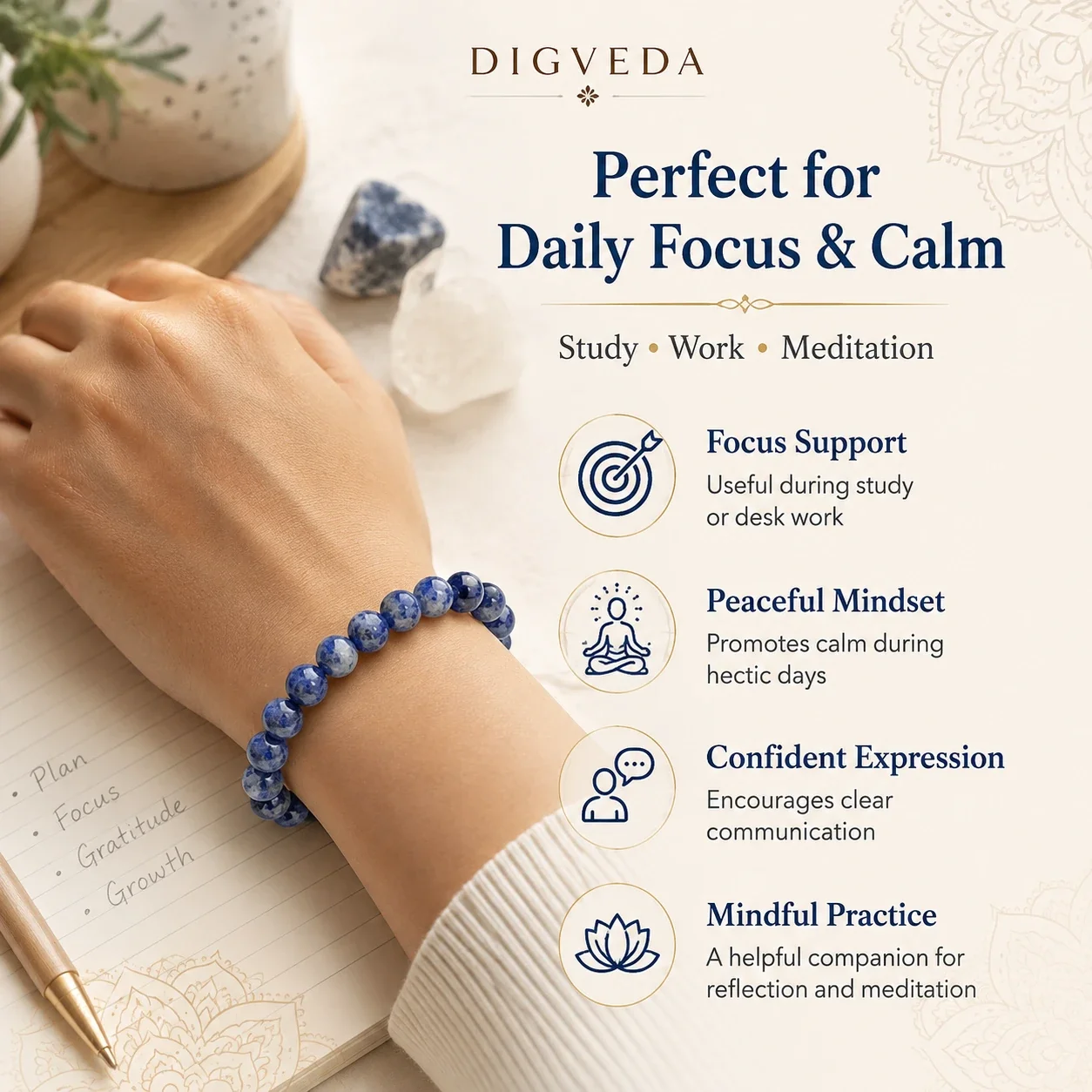 Sodalite Bracelet — buy online at Digveda