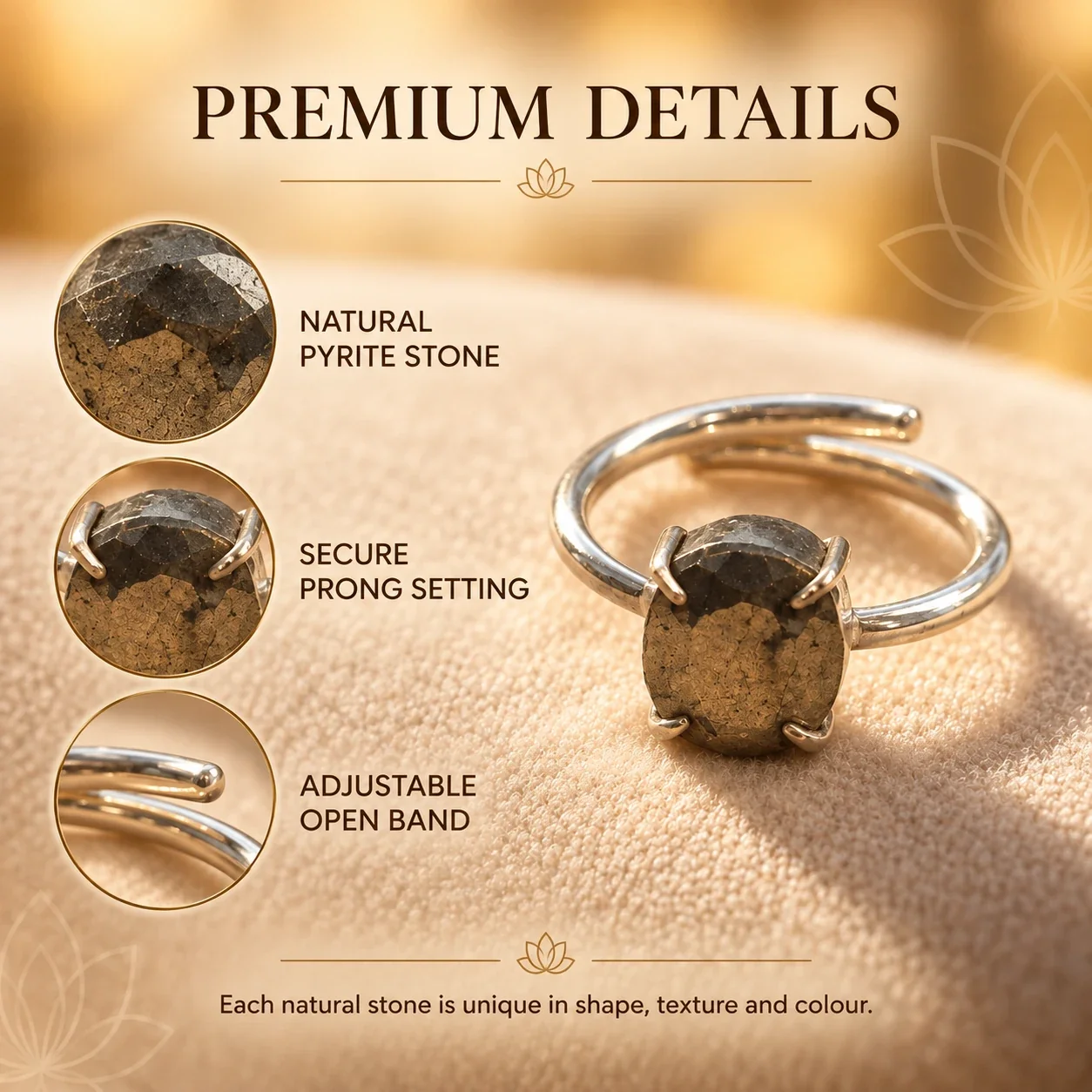 Pyrite Ring — buy online at Digveda