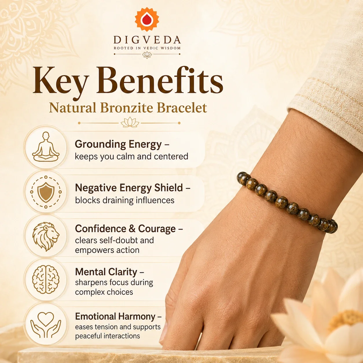 Bronzite Bracelet — buy online at Digveda