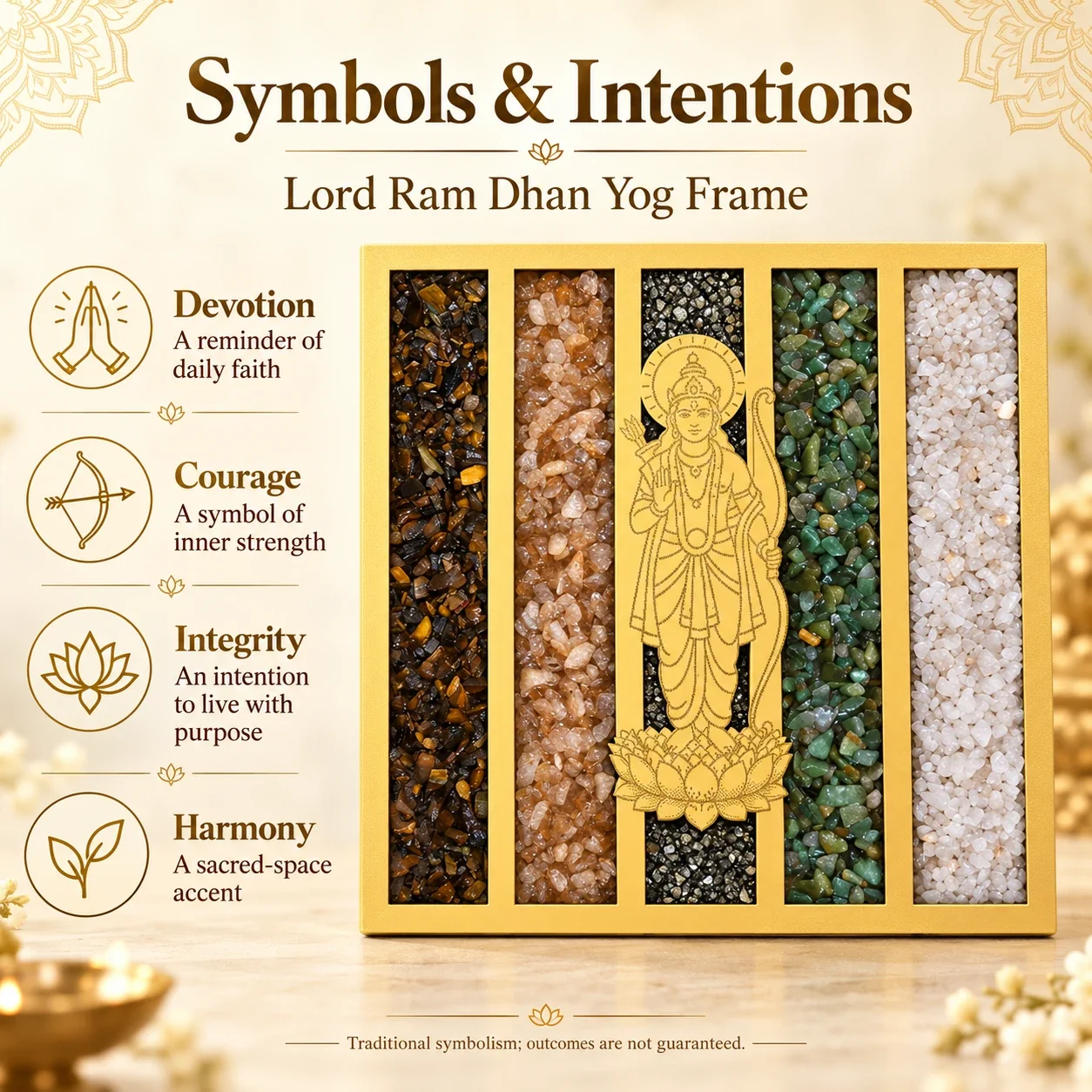 Lord Ram Dhan Yog Crystal Frame — buy online at Digveda
