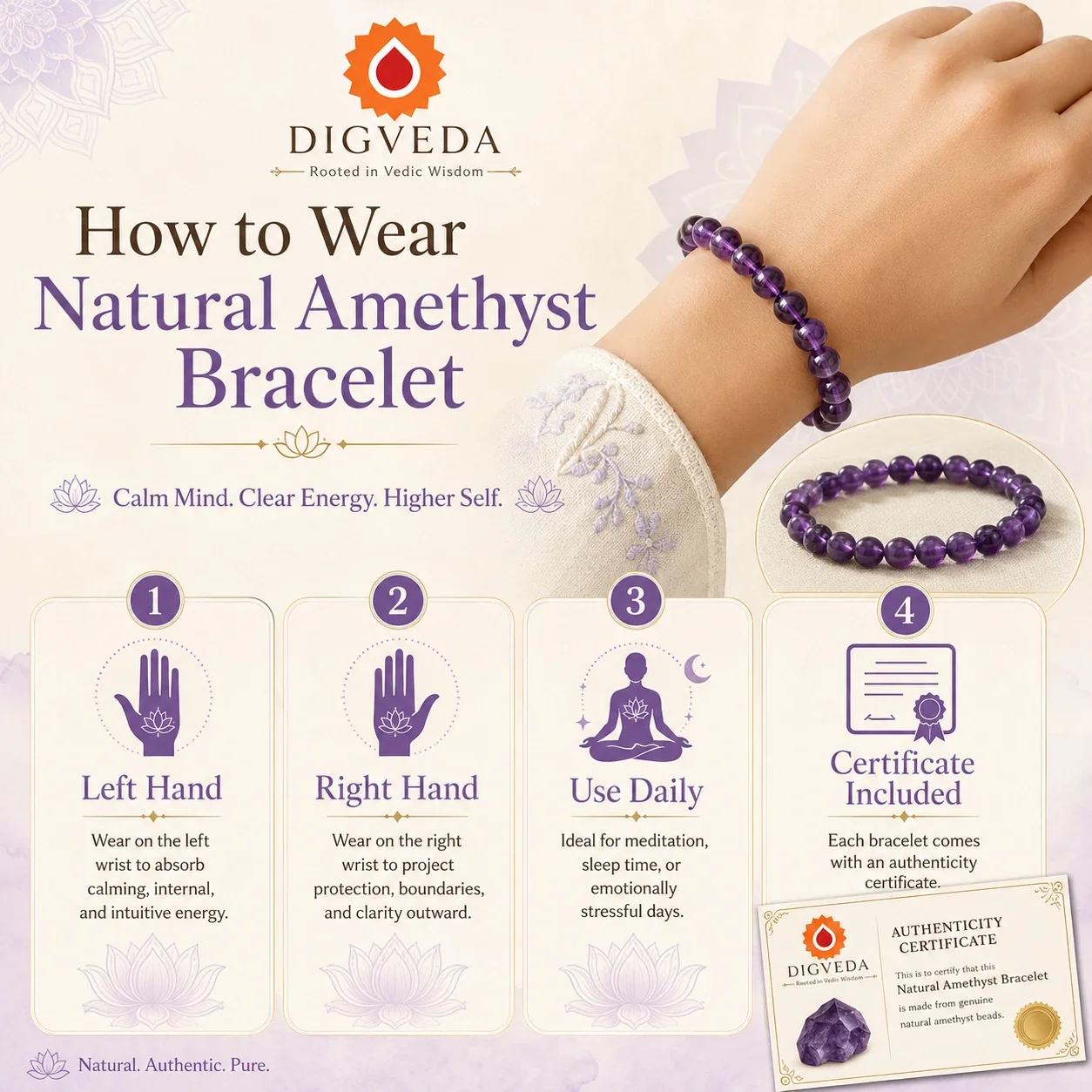 Amethyst Bracelet — buy online at Digveda
