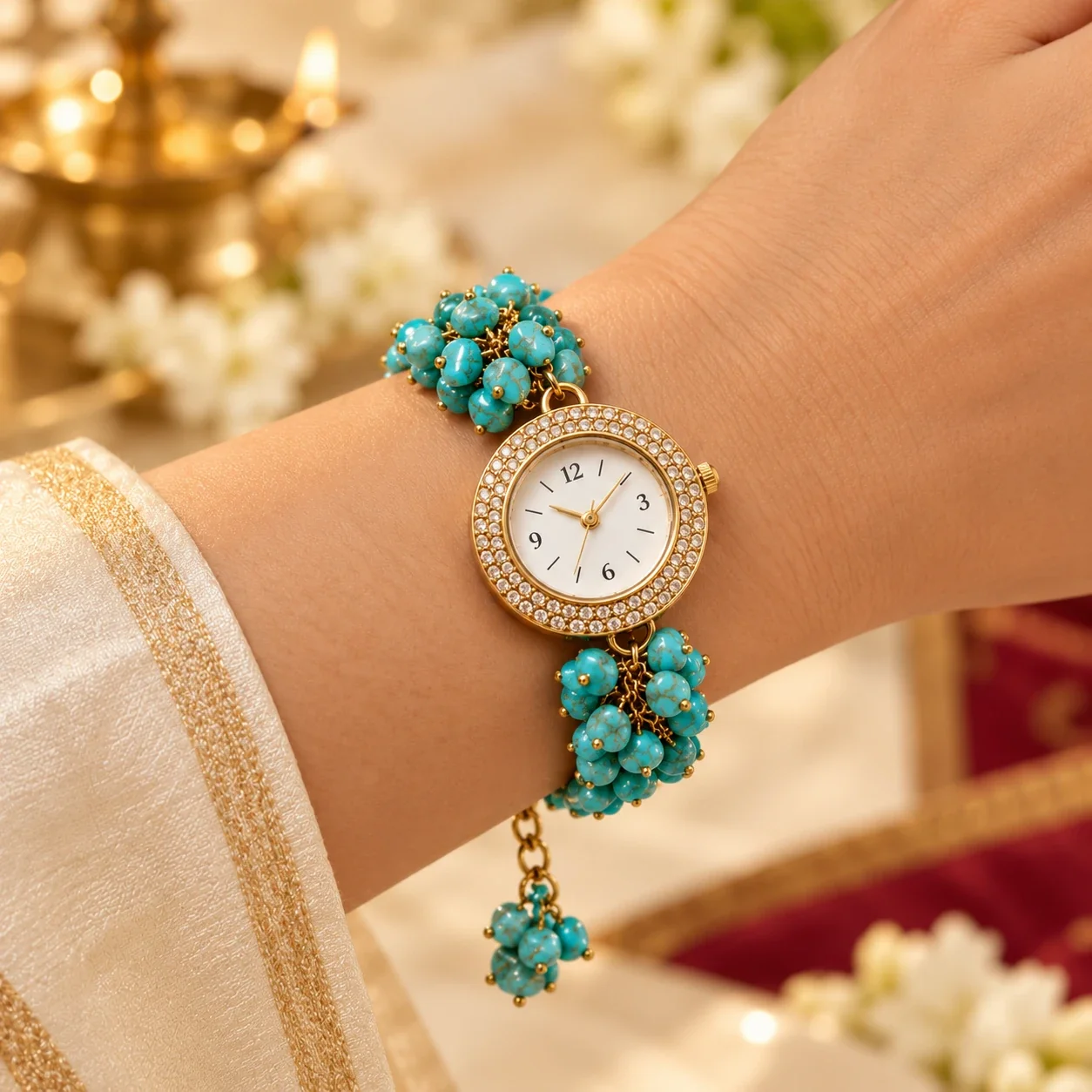 Firoza Bhatti Stone Chip Watch — buy online at Digveda