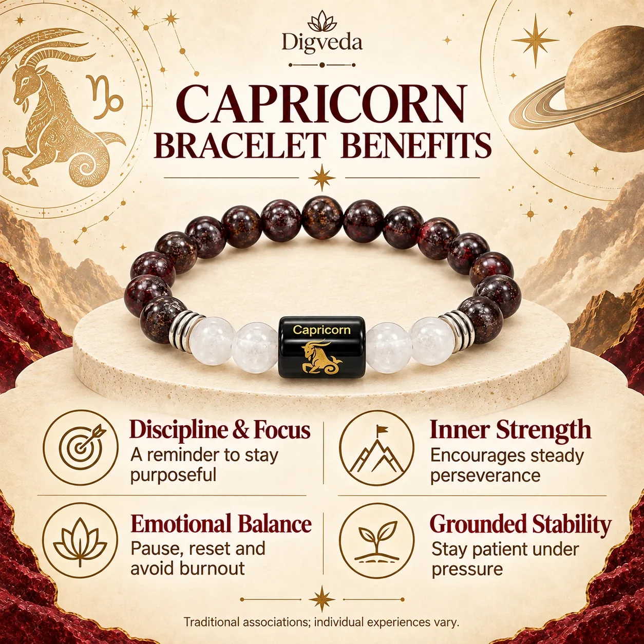 Capricorn (Makar Rashi) Zodiac Bracelet — buy online at Digveda