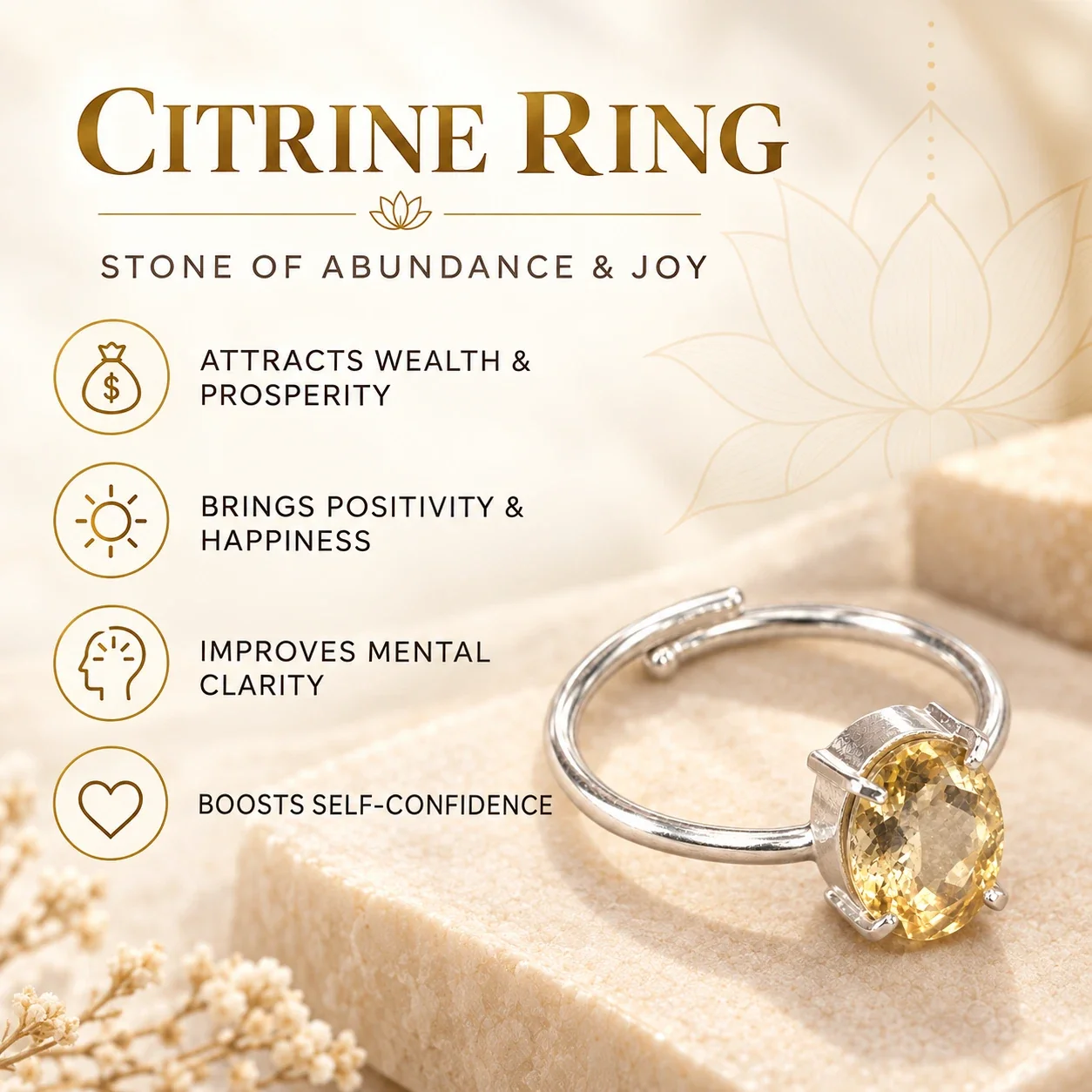 Citrine Ring — buy online at Digveda