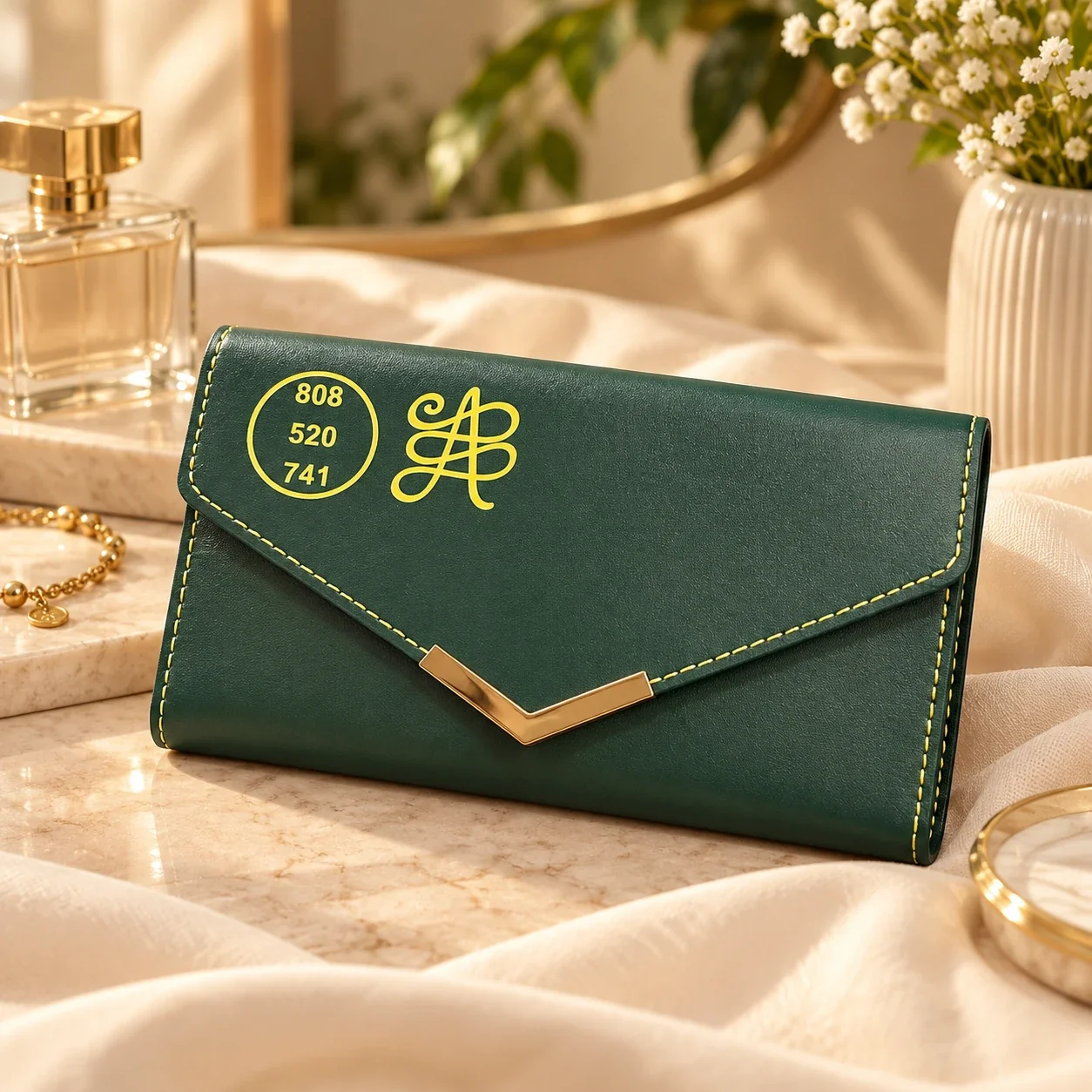 Women’s Green Vastu Prosperity Wallet — buy online at Digveda