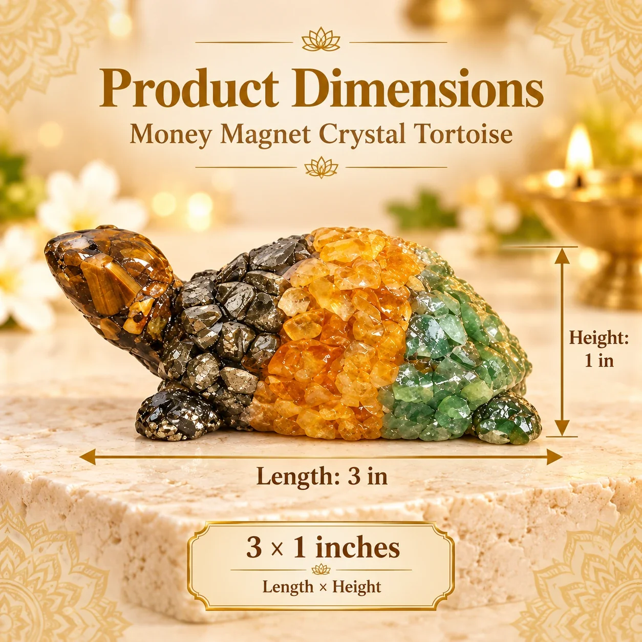Money Magnet Crystal Tortoise — buy online at Digveda
