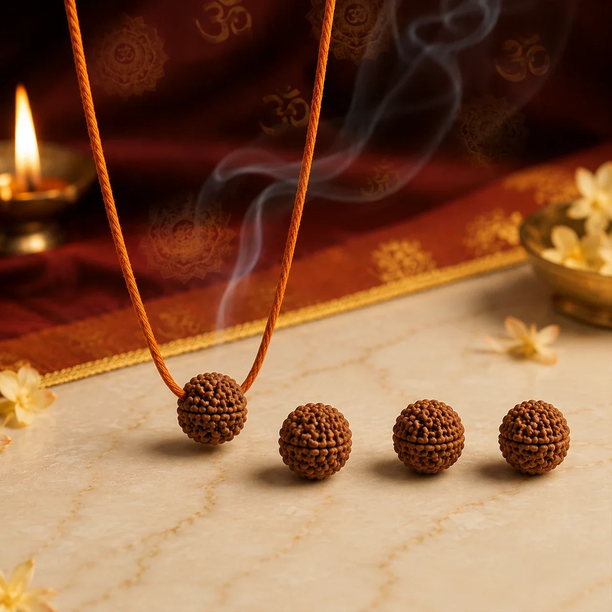 5 Mukhi Rudraksha Combo (4 Beads) — buy online at Digveda