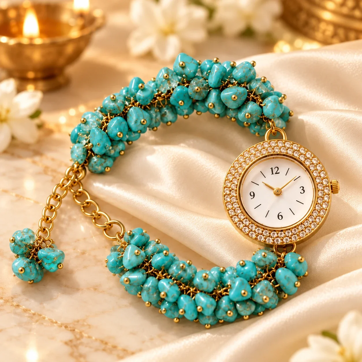 Firoza Bhatti Stone Chip Watch — buy online at Digveda