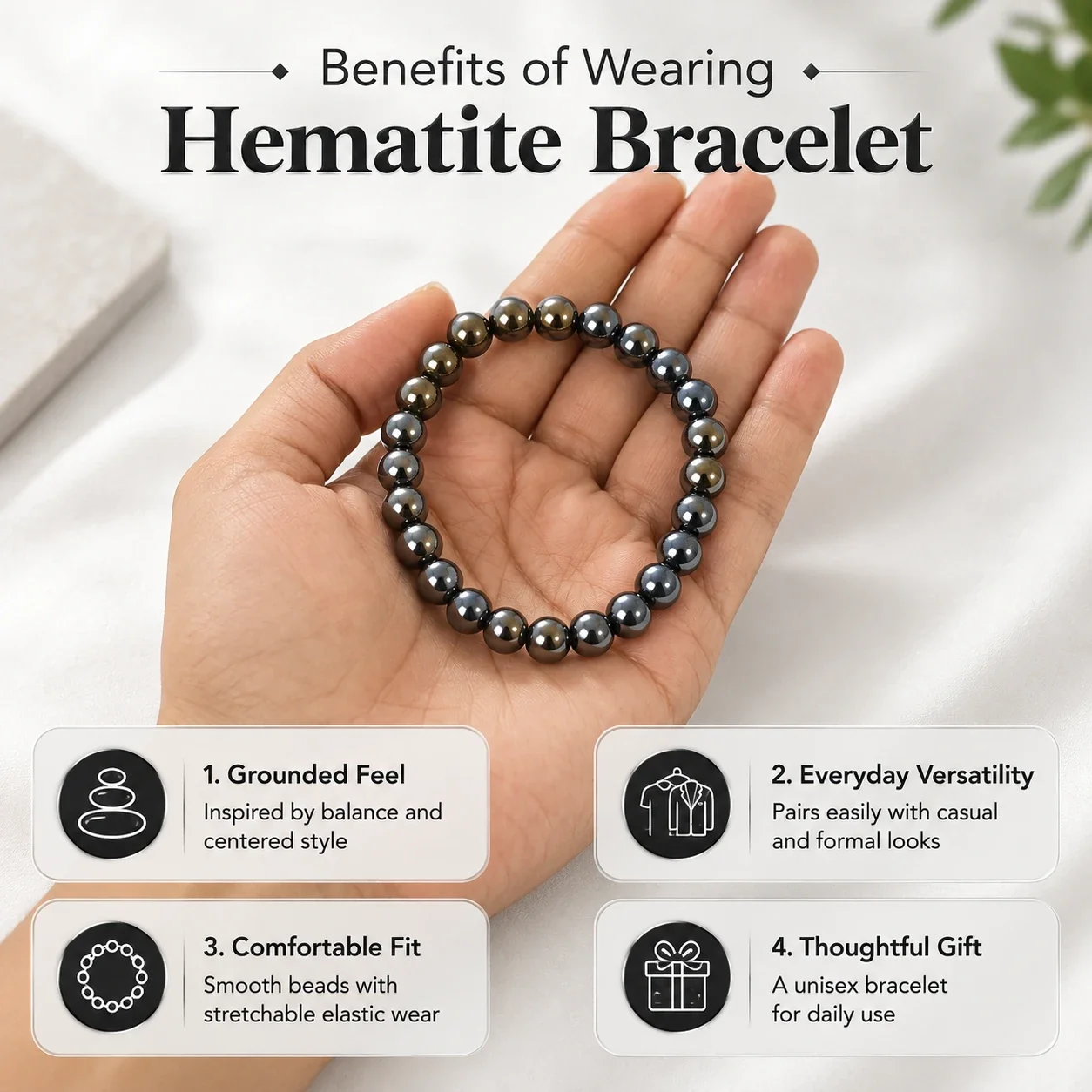 Hematite Bracelet — buy online at Digveda