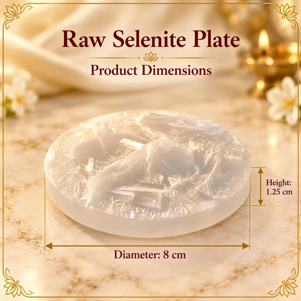 Raw Selenite Plate — buy online at Digveda