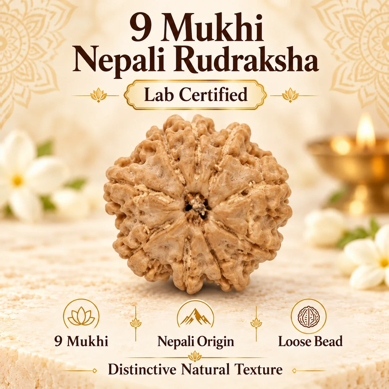 9 Mukhi Nepali Rudraksha — buy online at Digveda