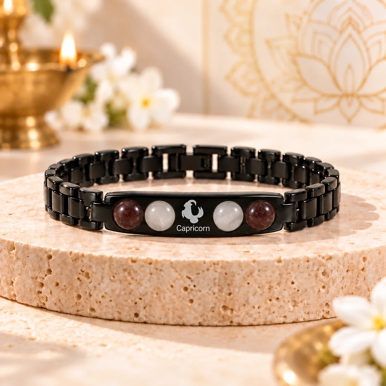 Capricorn Zodiac Black-Link Bracelet — buy online at Digveda