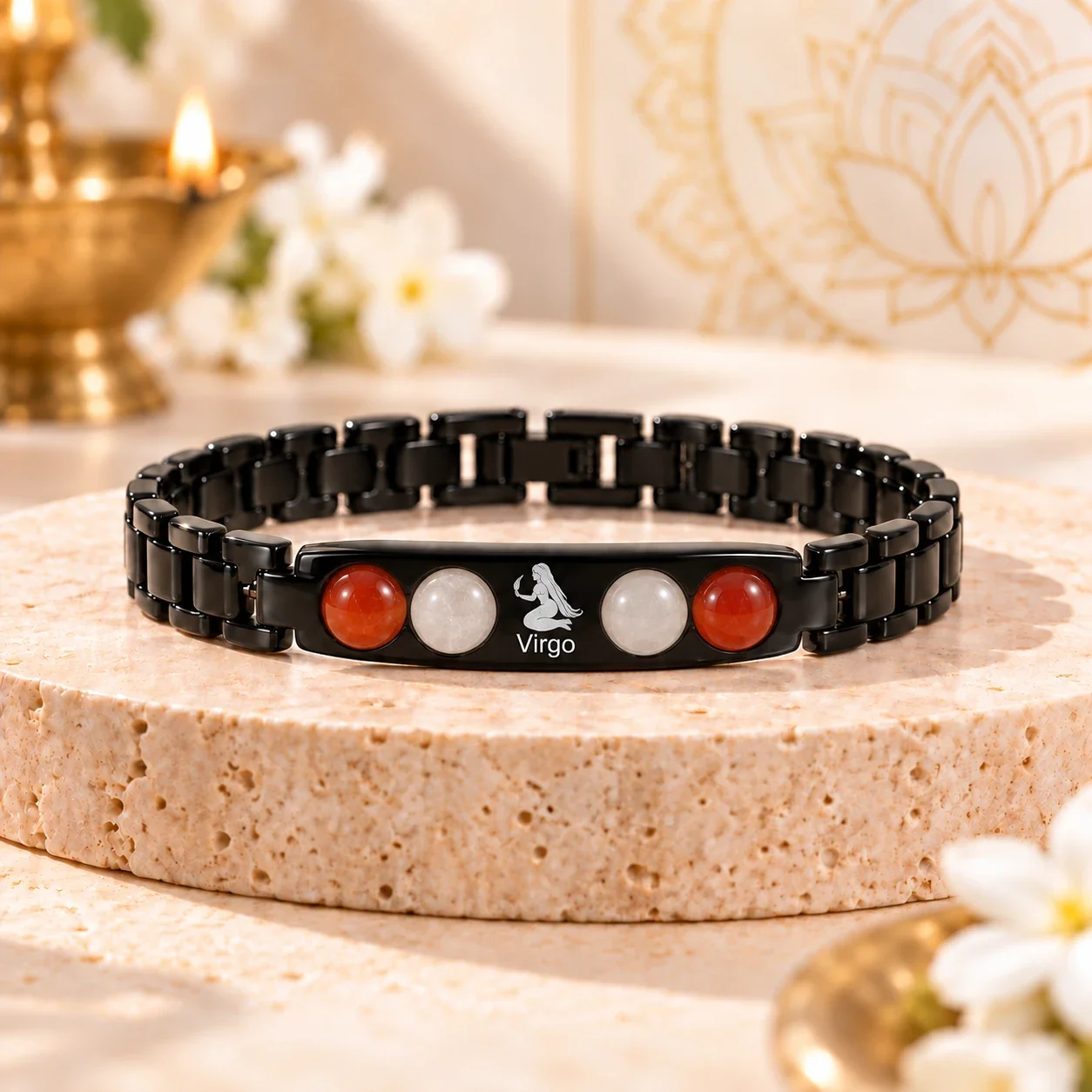 Virgo (Kanya RashiZodiac Black-Link Bracelet — buy online at Digveda