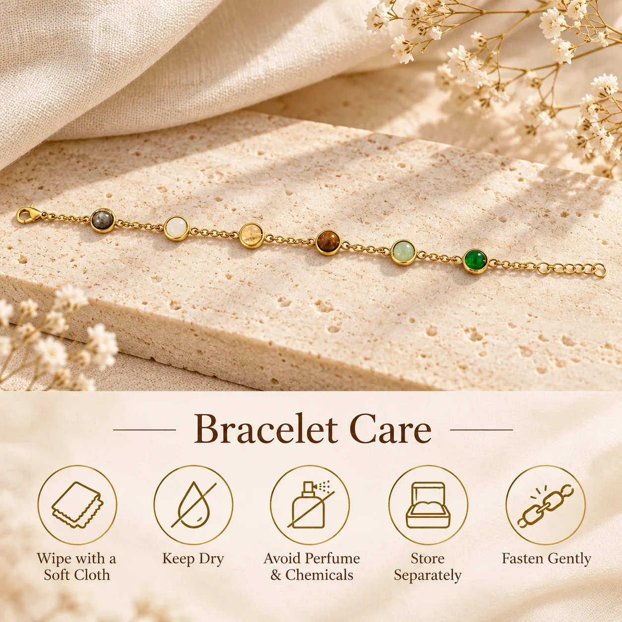 Dhan Yog crystal bracelet Gold Plated — buy online at Digveda