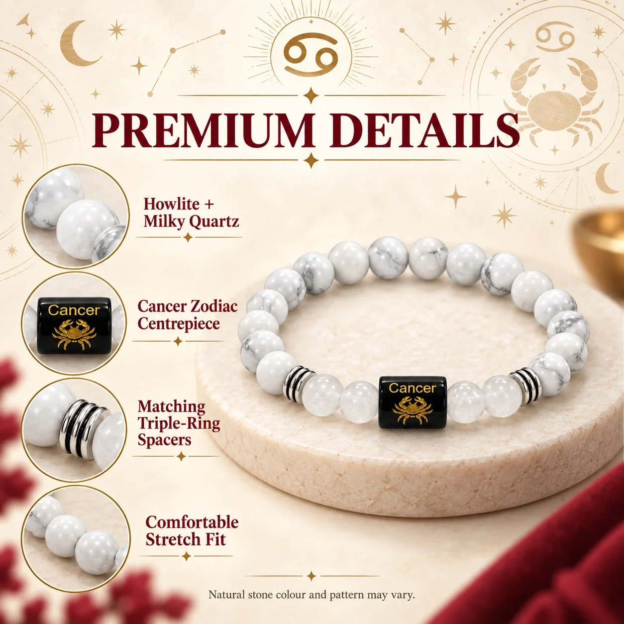 Cancer (Kark Rashi) Zodiac Bracelet — buy online at Digveda