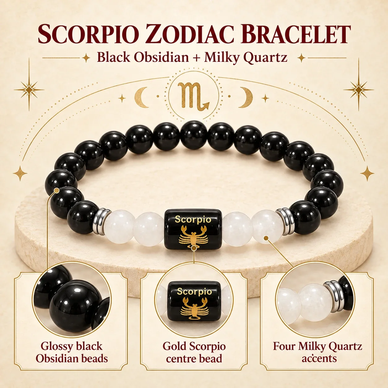 Scorpio (Vrishchik Rashi) Zodiac Bracelet — buy online at Digveda