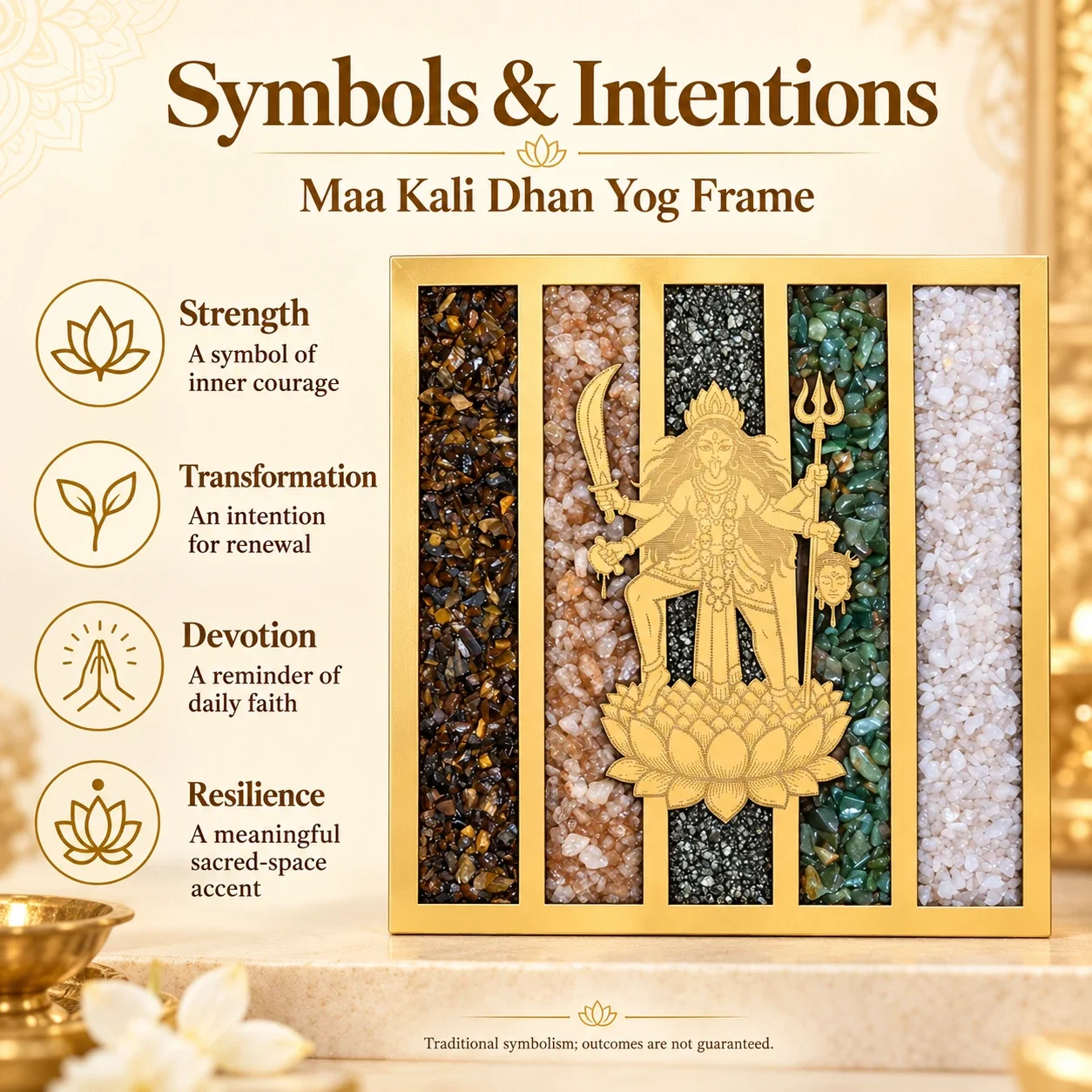 Maa Kali Dhan Yog crystal Frame — buy online at Digveda
