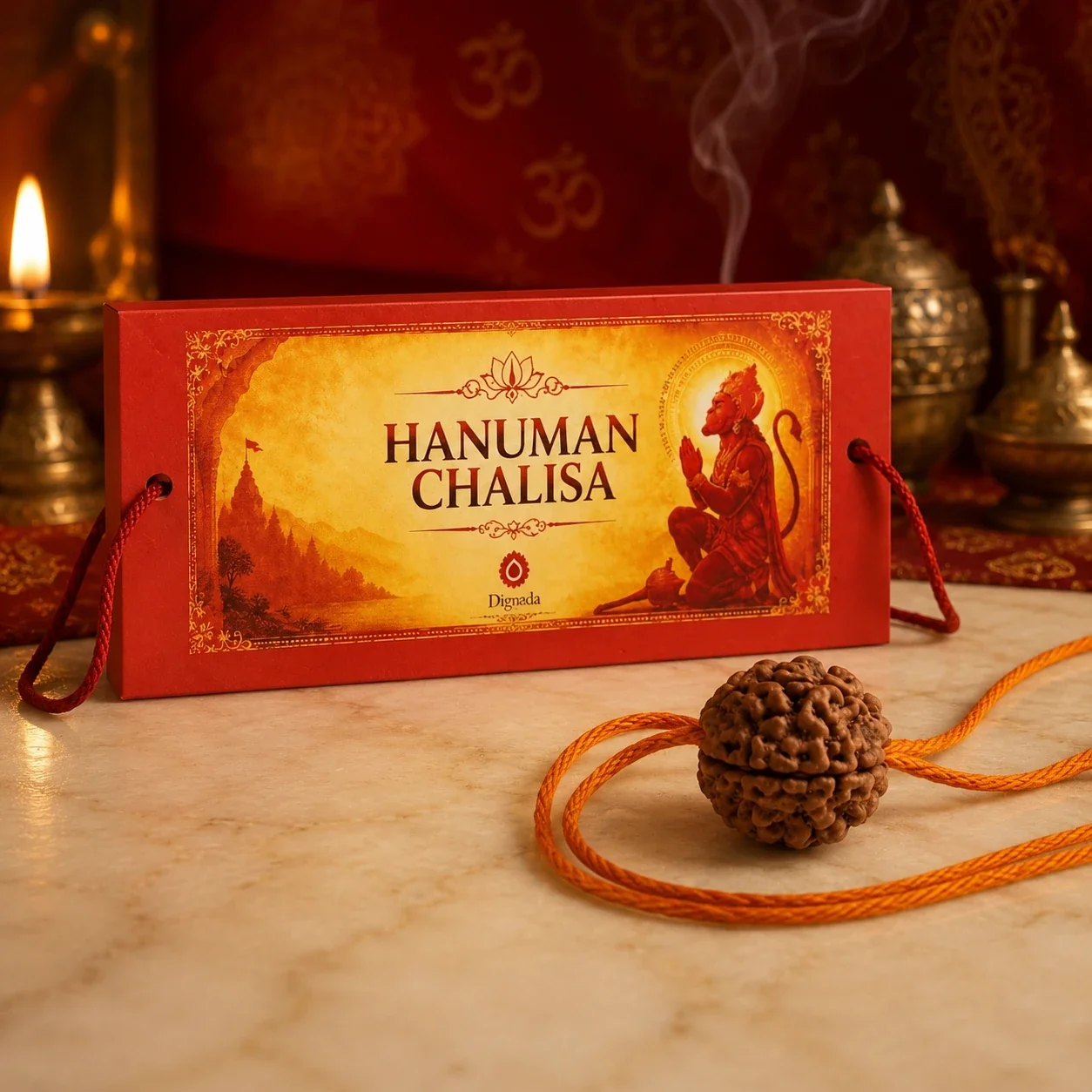 Hanuman Chalisa & 5 Mukhi Rudraksha Combo — buy online at Digveda