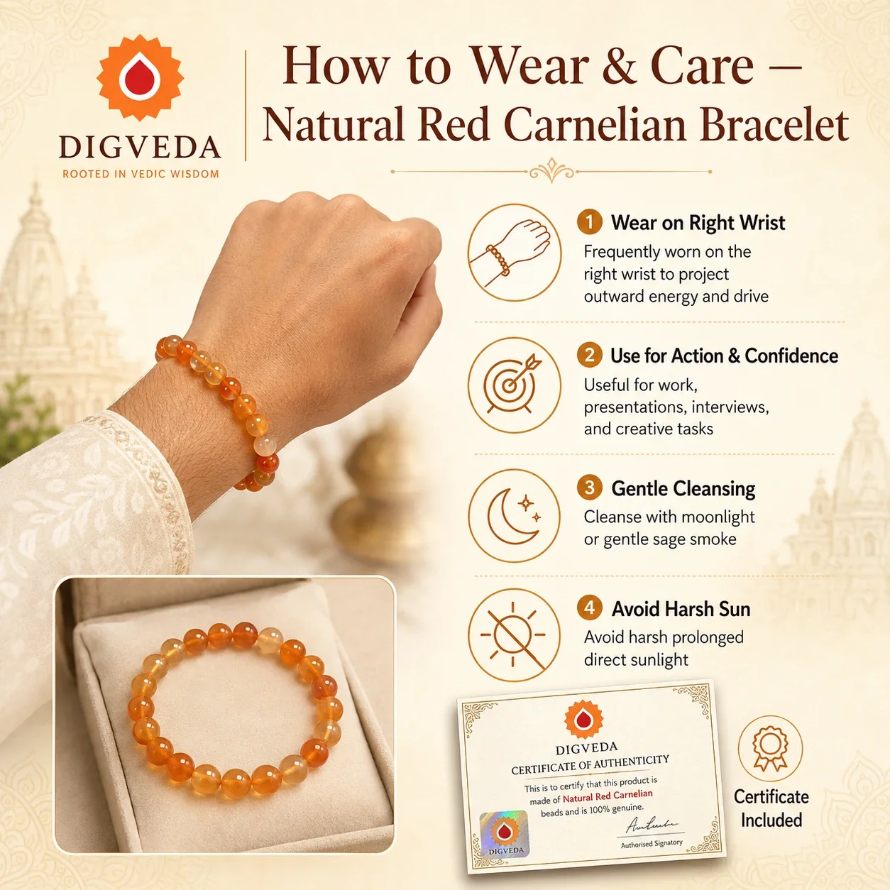 Carnelian Bracelet — buy online at Digveda