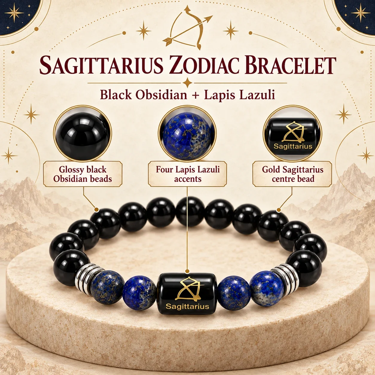 Sagittarius (Dhanu Rashi) Zodiac Bracelet — buy online at Digveda