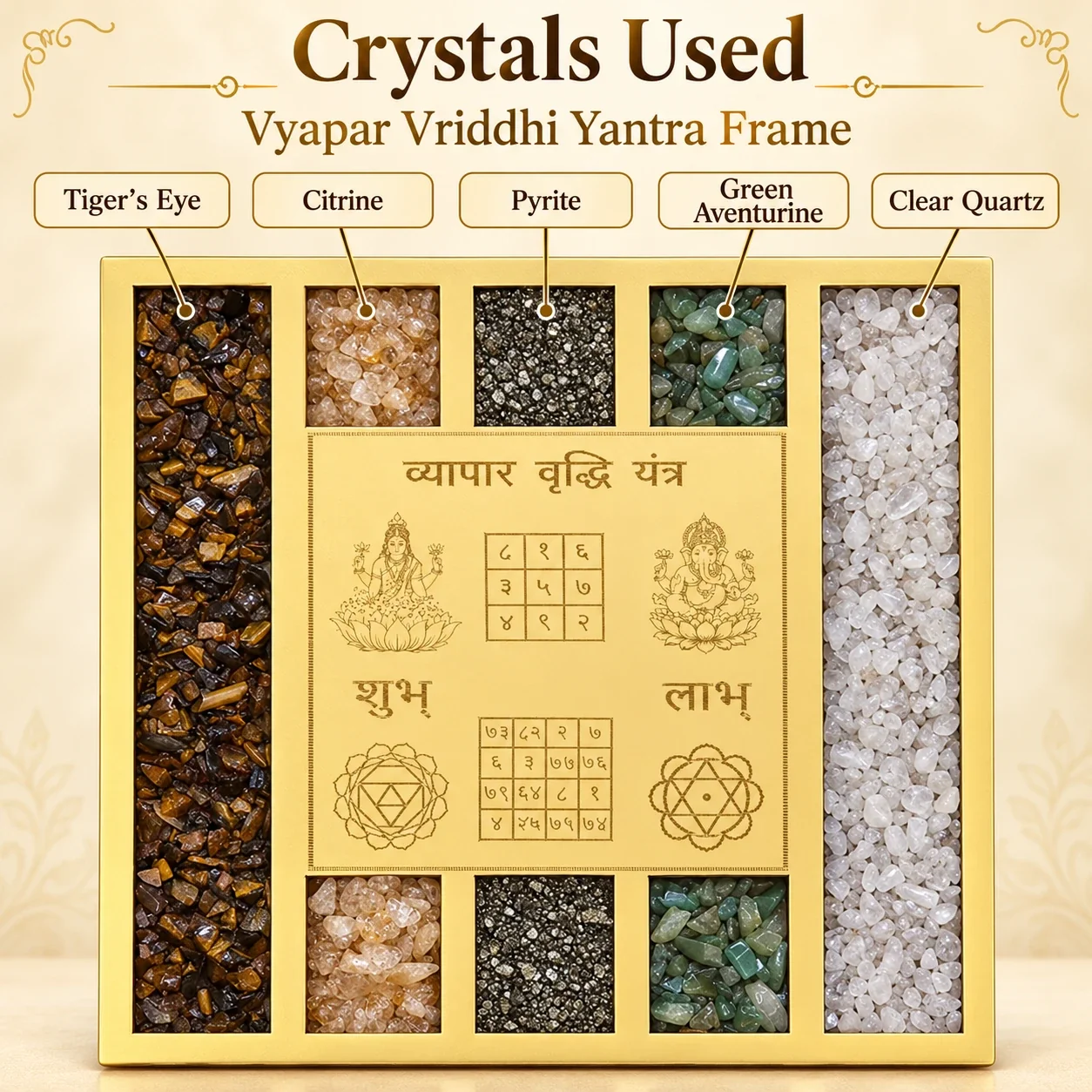 Vyapar Vriddhi Yantra Dhan Yog crystal Frame — buy online at Digveda