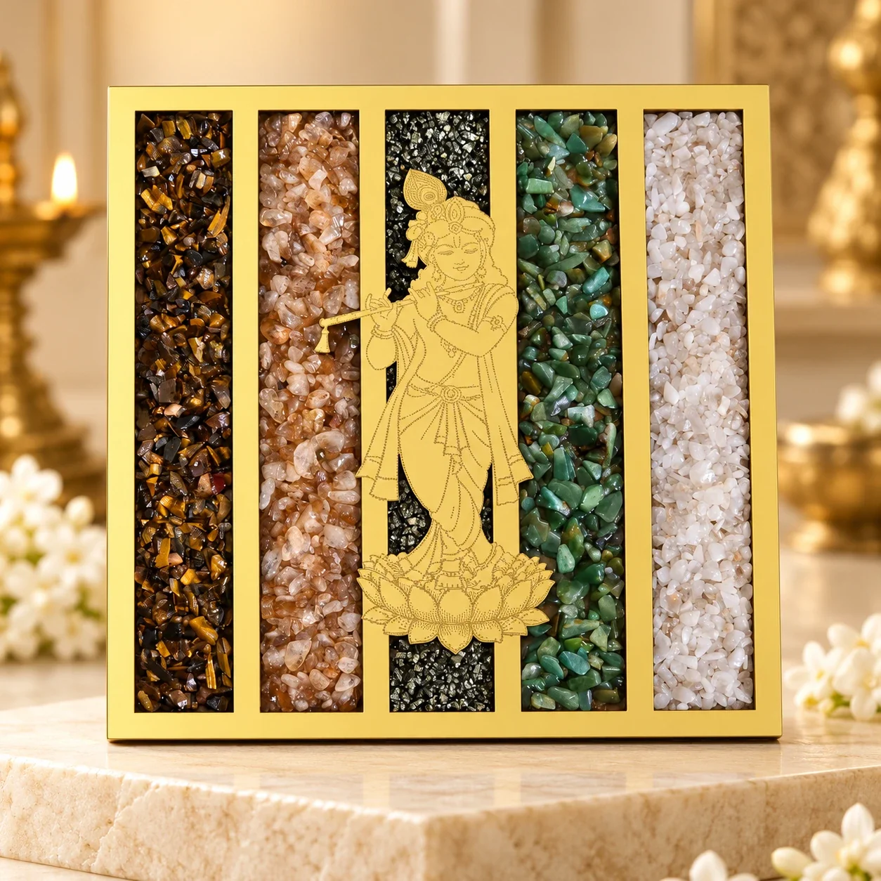 Lord Krishna Dhan Yog Crystal Frame — buy online at Digveda