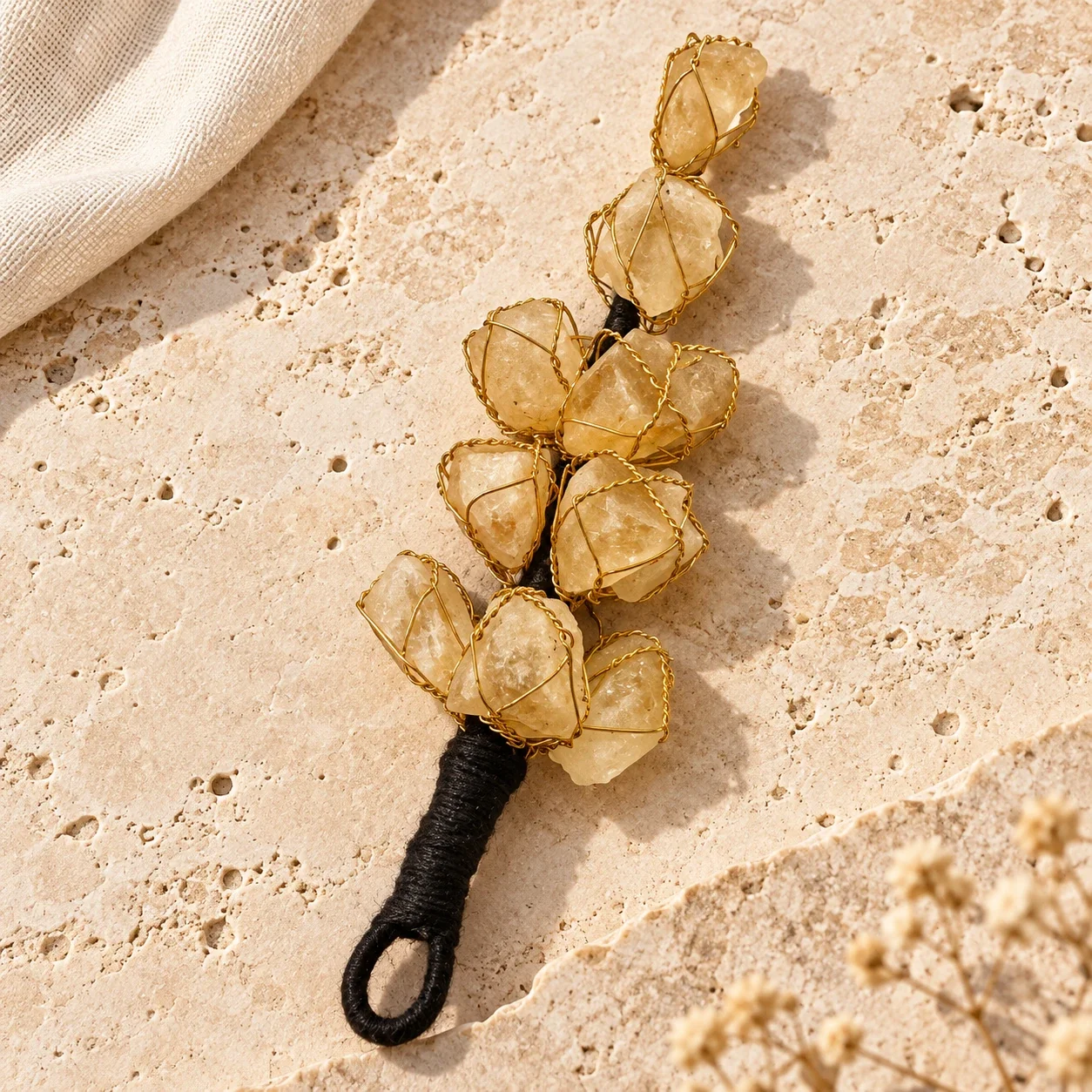 Citrine Crystal Cluster Hanging — buy online at Digveda