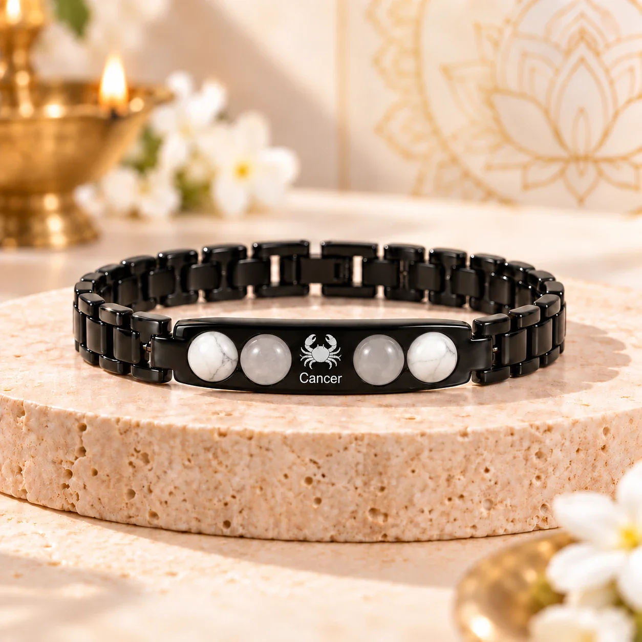 Cancer (Kark Rashi) Zodiac Black-Link Bracelet — buy online at Digveda