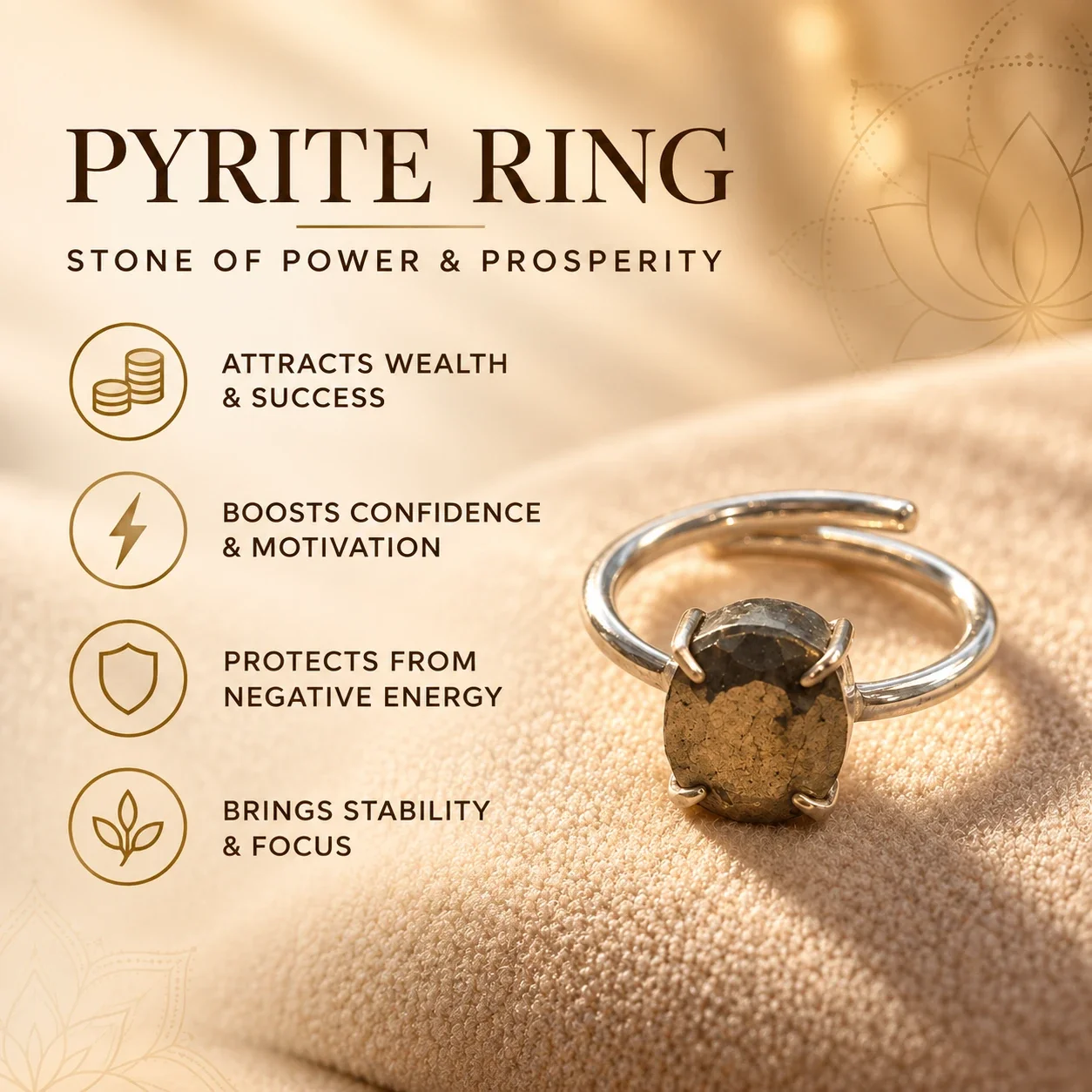 Pyrite Ring — buy online at Digveda