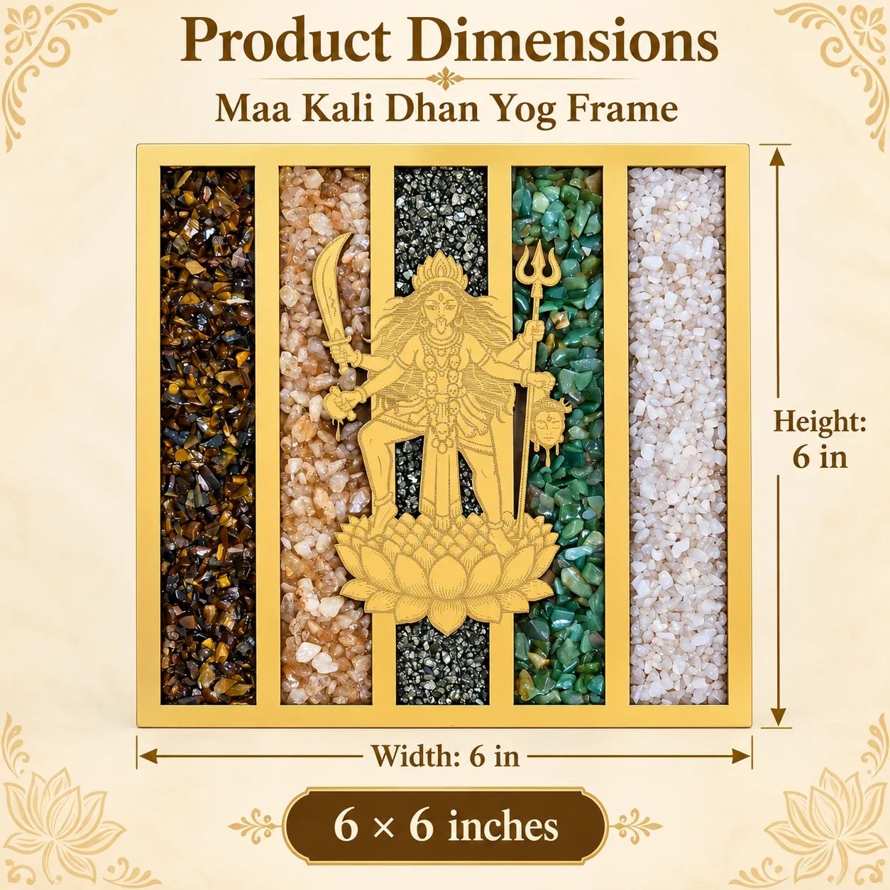 Maa Kali Dhan Yog crystal Frame — buy online at Digveda