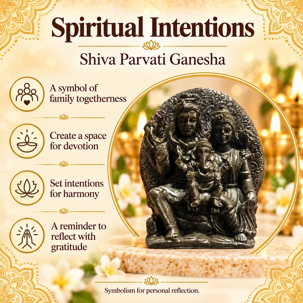Shiva Parvati Ganesha Idol — buy online at Digveda