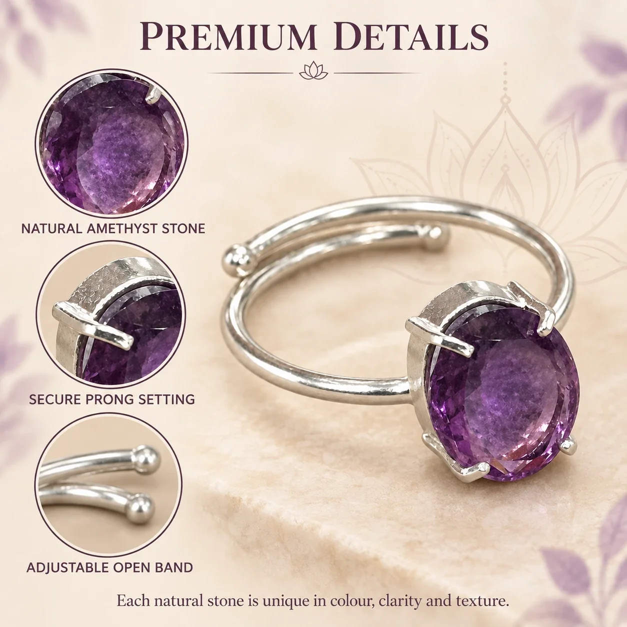 Amethyst Ring — buy online at Digveda