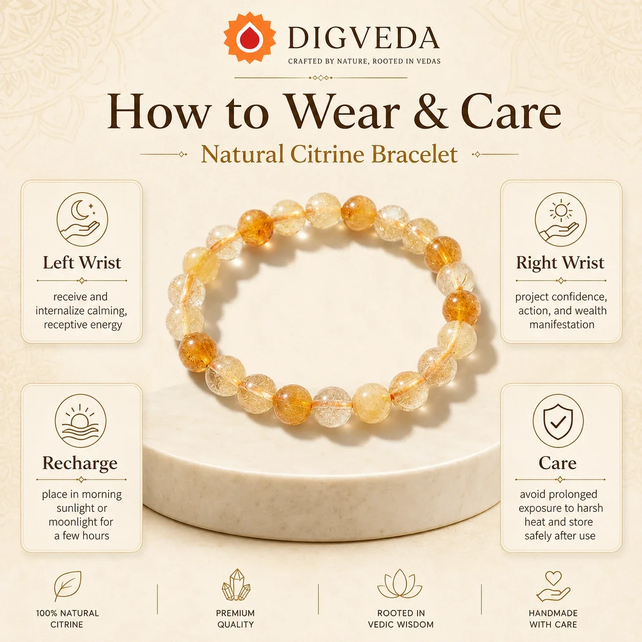 Citrine Bracelet — buy online at Digveda