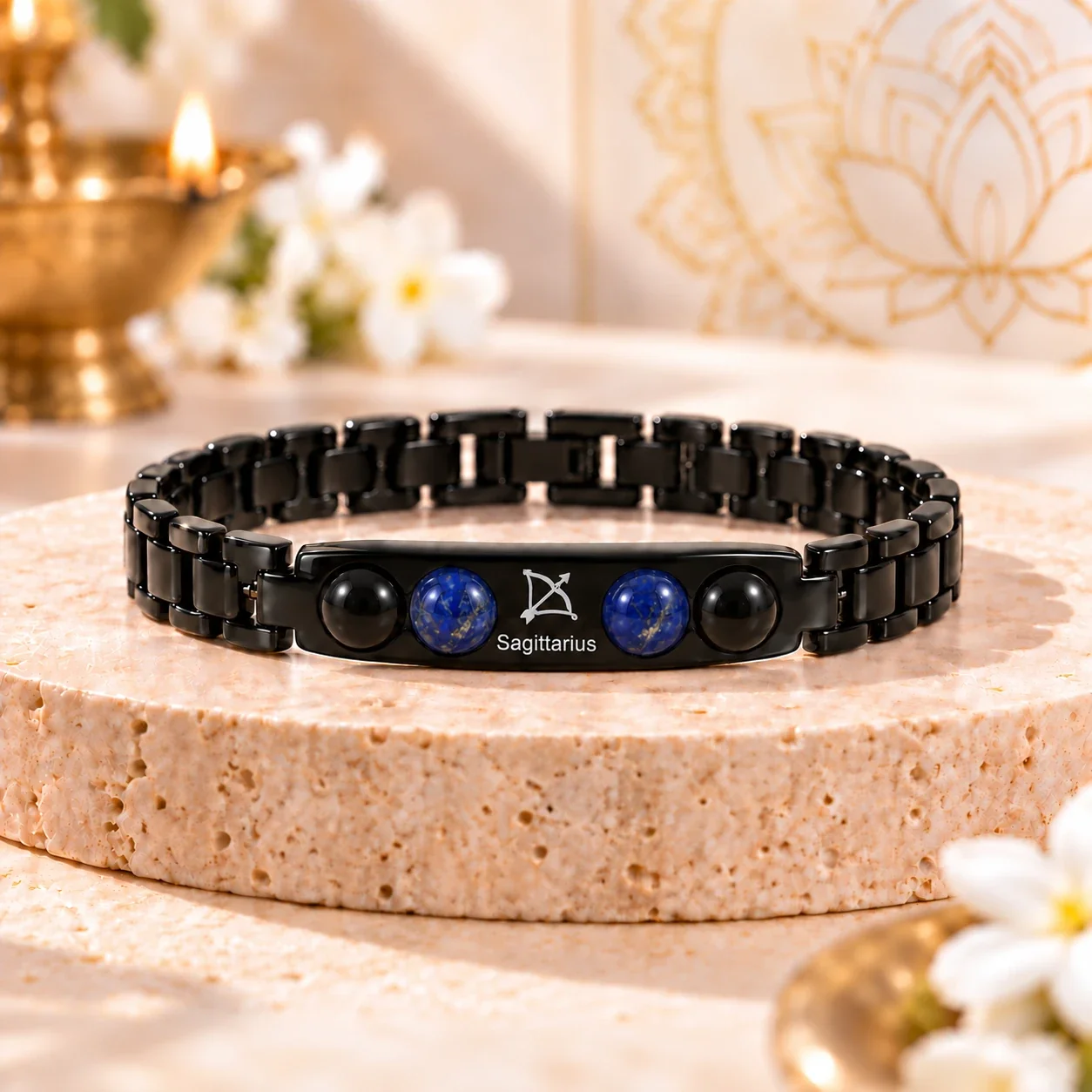 Sagittarius Zodiac Black-Link Bracelet — buy online at Digveda