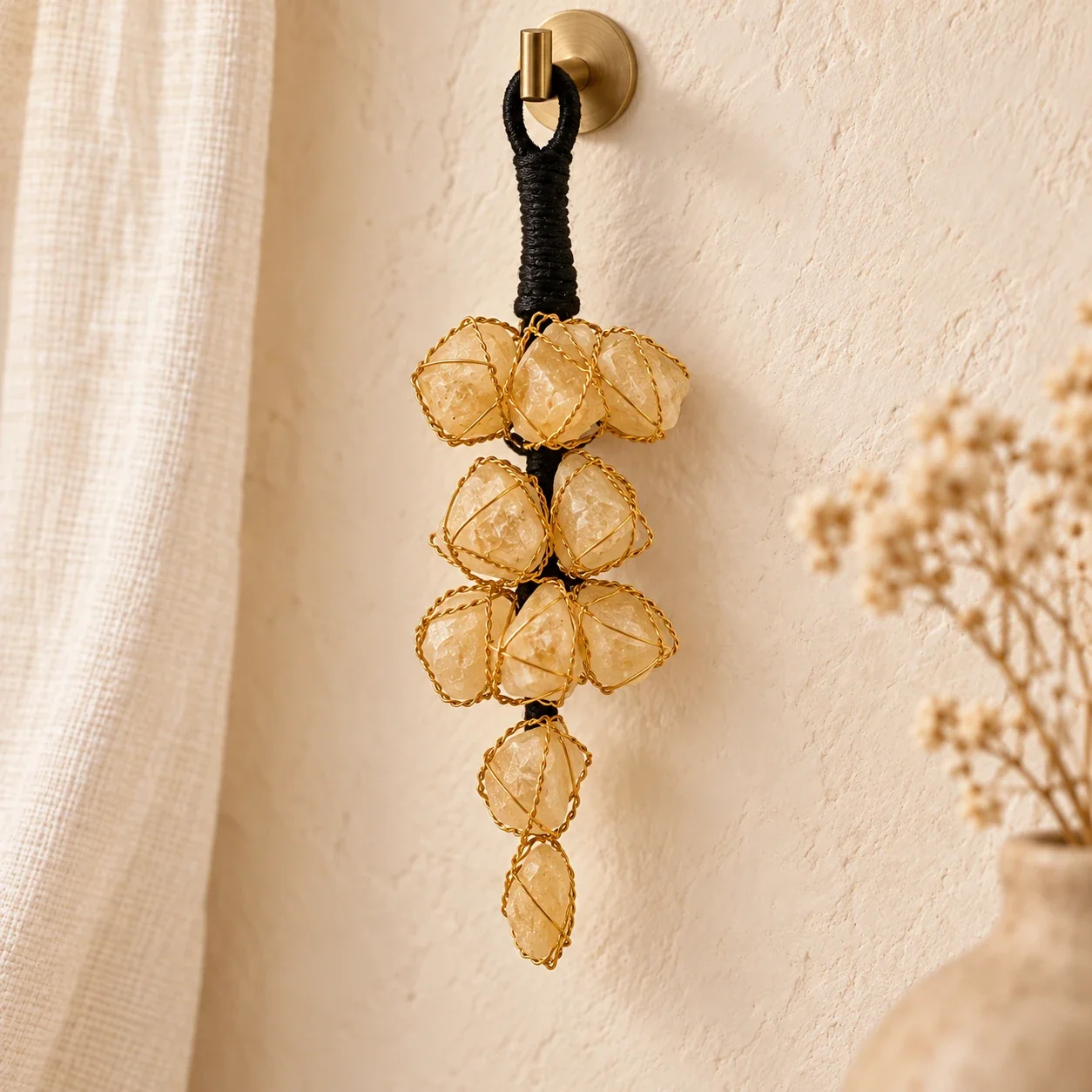 Citrine Crystal Cluster Hanging — buy online at Digveda