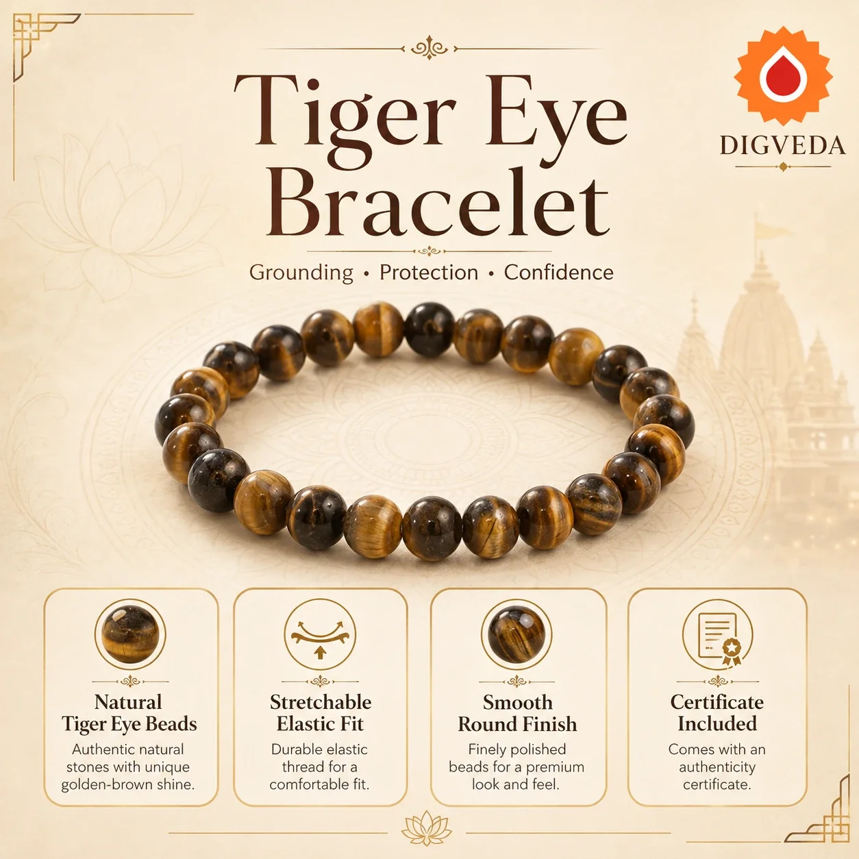 Tiger Eye Bracelet — buy online at Digveda