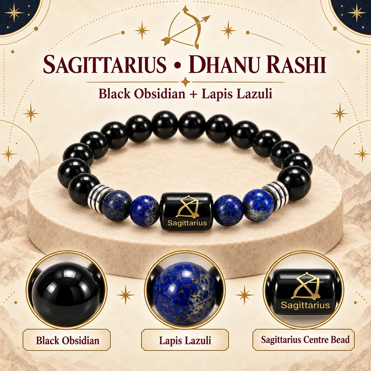 Sagittarius (Dhanu Rashi) Zodiac Bracelet — buy online at Digveda