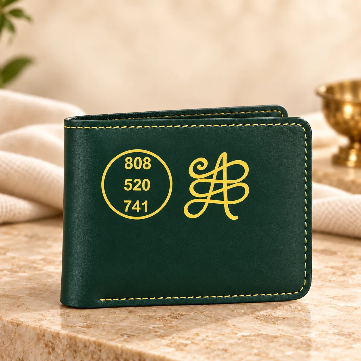 Product Name: Green Vastu Prosperity Bifold Wallet — buy online at Digveda