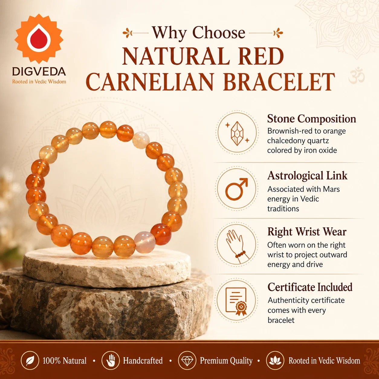 Carnelian Bracelet — buy online at Digveda