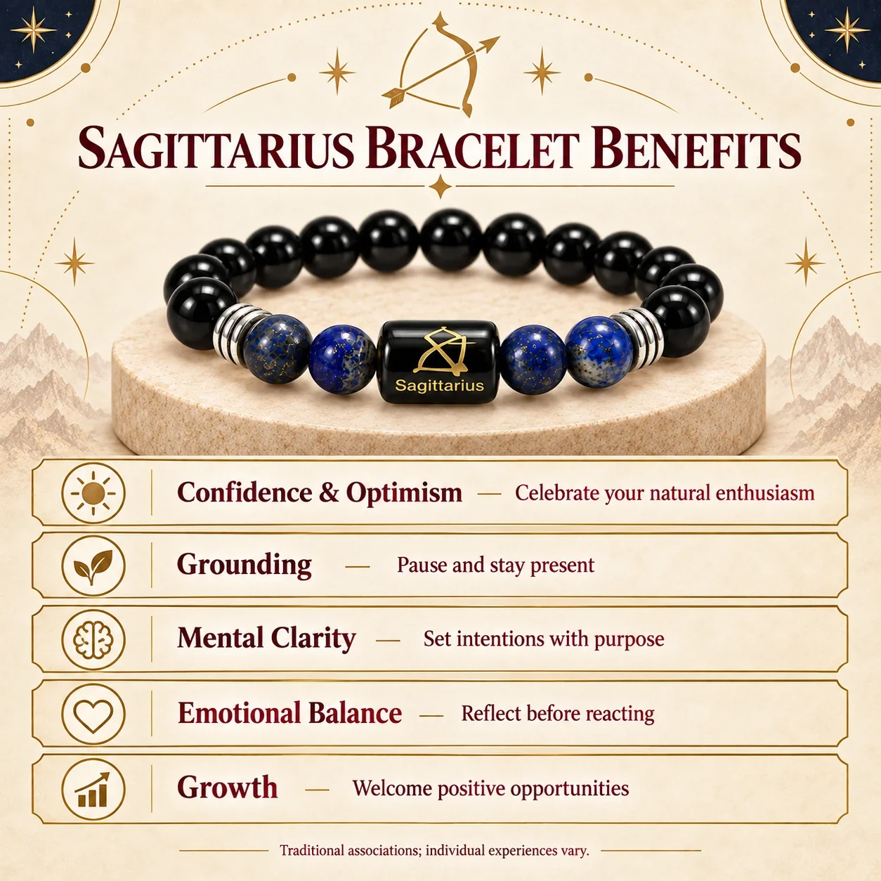 Sagittarius (Dhanu Rashi) Zodiac Bracelet — buy online at Digveda
