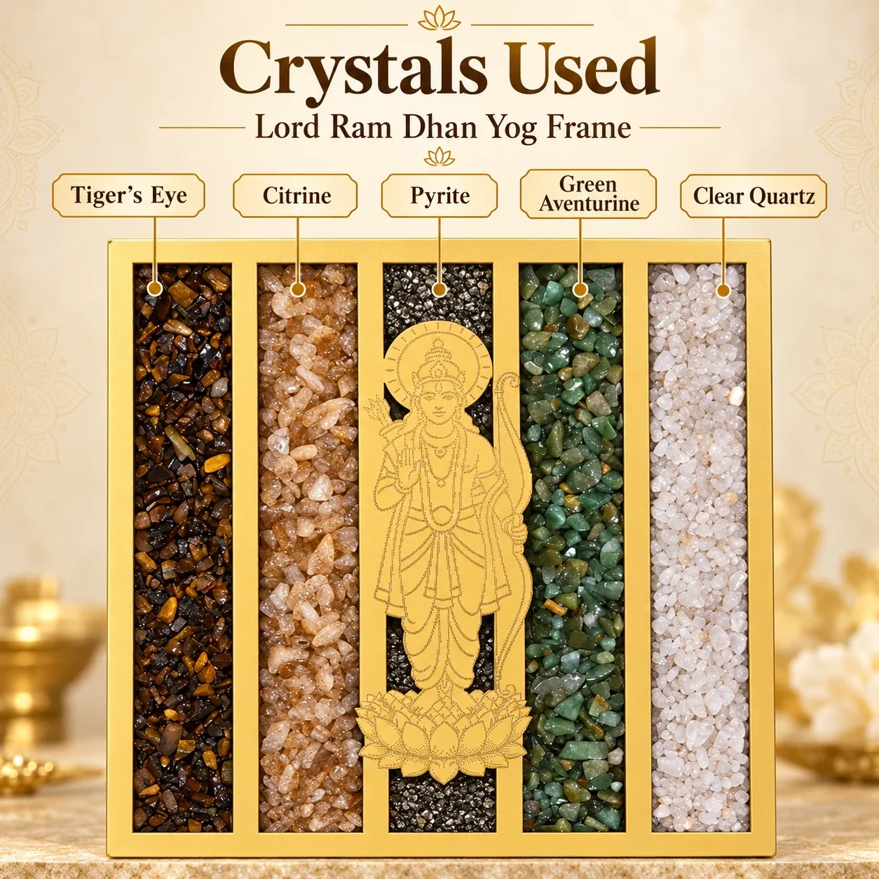 Lord Ram Dhan Yog Crystal Frame — buy online at Digveda
