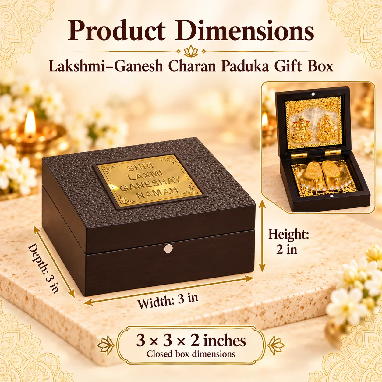 Lakshmi–Ganesh Charan Paduka Gift Box — buy online at Digveda
