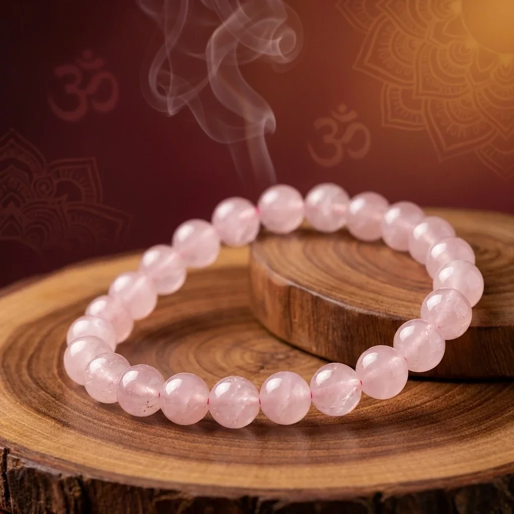 Rose Quartz Natural Bracelet — buy online at Digveda