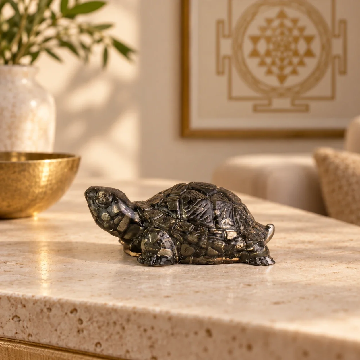 Vastu Pyrite Tortoise (Kachhua) — buy online at Digveda