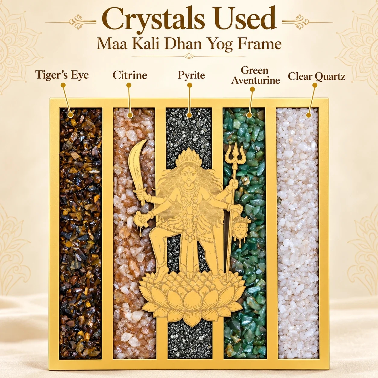 Maa Kali Dhan Yog crystal Frame — buy online at Digveda