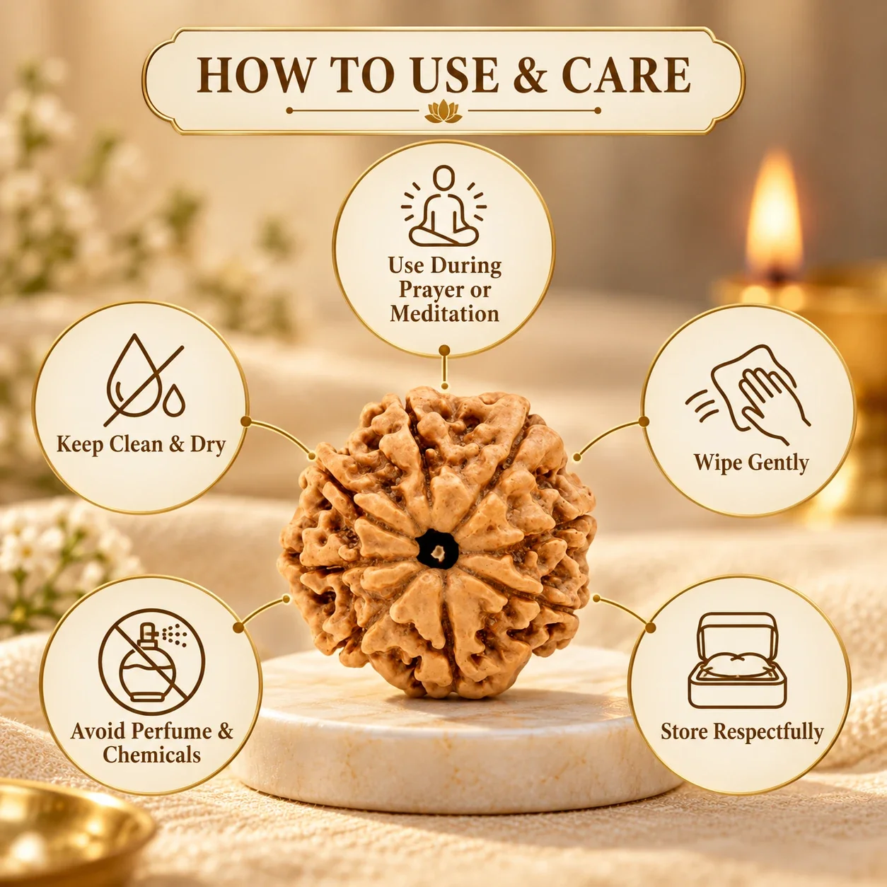 Authentic 8 Mukhi Rudraksha — buy online at Digveda