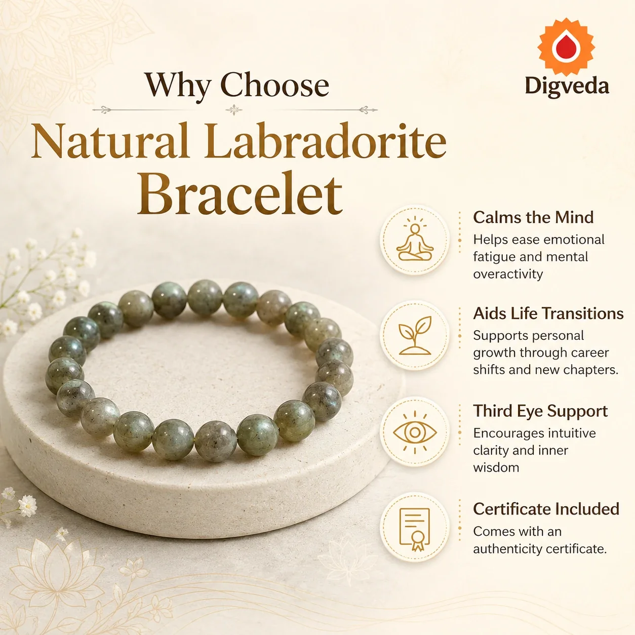 Labradorite Bracelet — buy online at Digveda