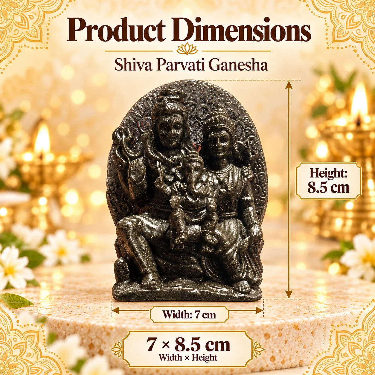Shiva Parvati Ganesha Idol — buy online at Digveda